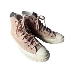 Converse All Star Chuck Taylor 70 Hi Suede Fable Pink Sneakers Women's Sz 9.5